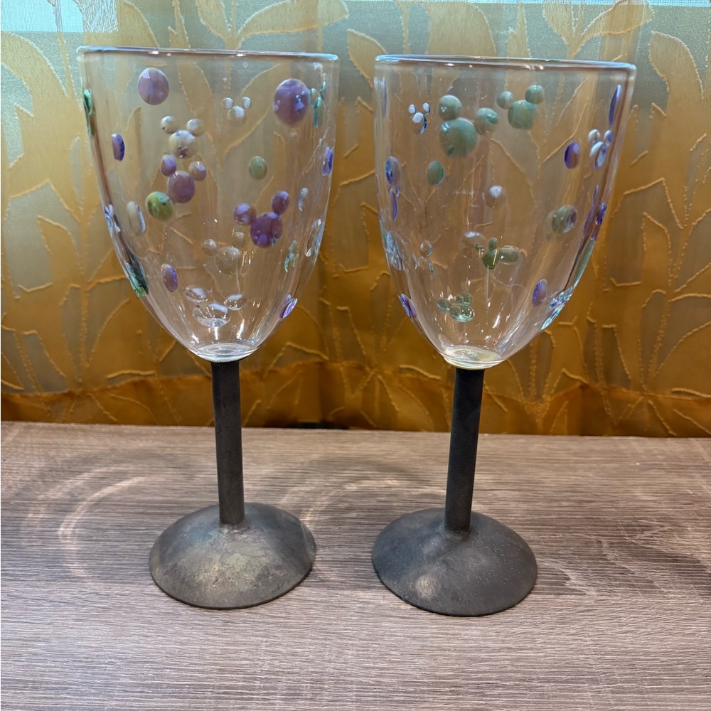 Disney Wine Glasses -acrylic and metal